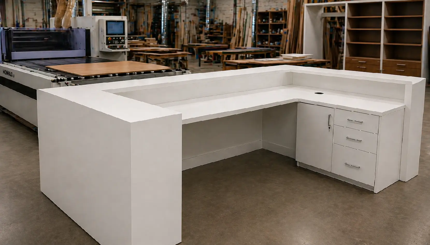Commercial millwork and custom office fabrication services in Houston TX