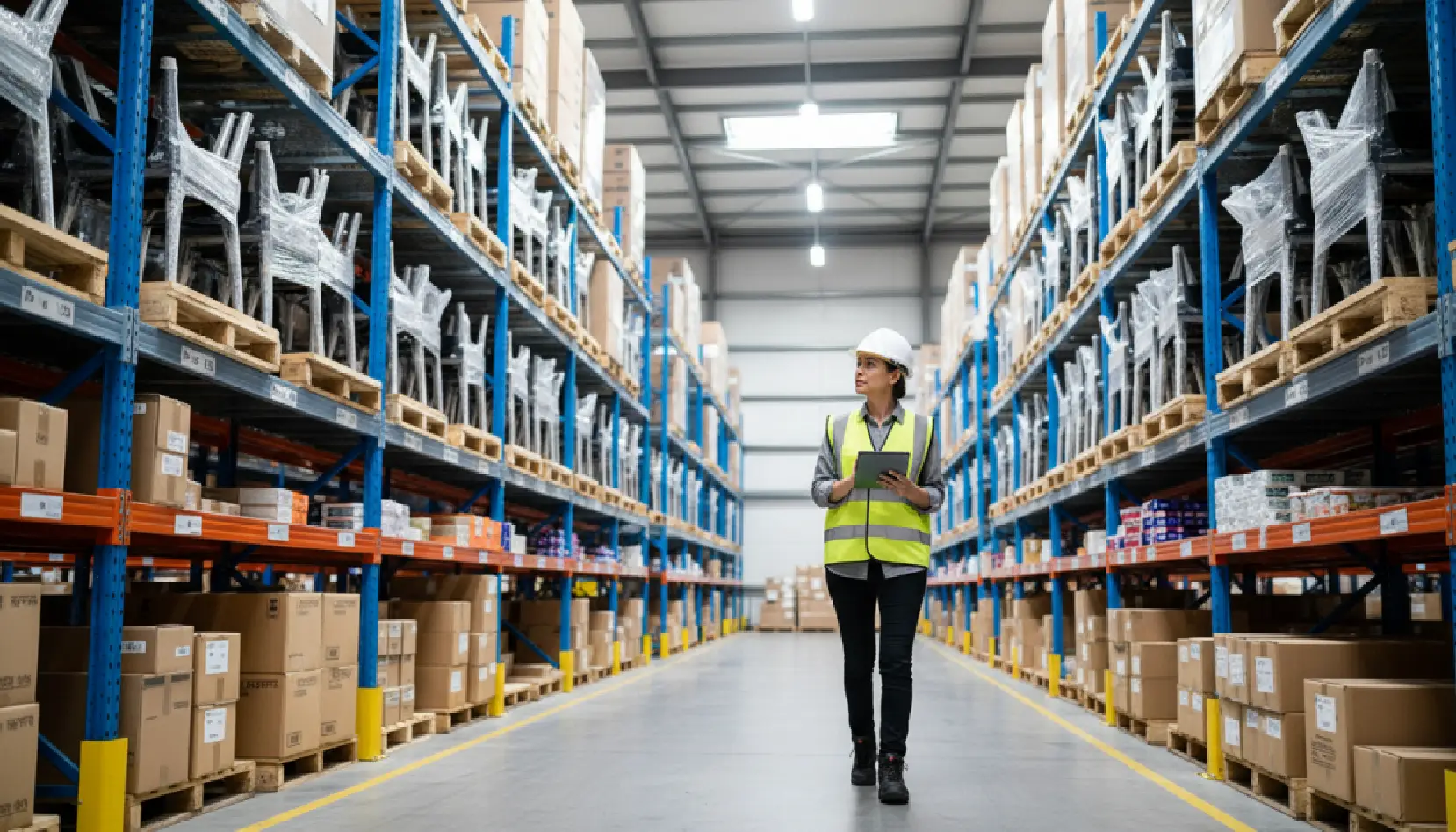 Office furniture storage and logistics warehouse services in Houston TX